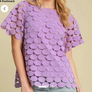 NWT Umgee Polka Dot Overlay  Top